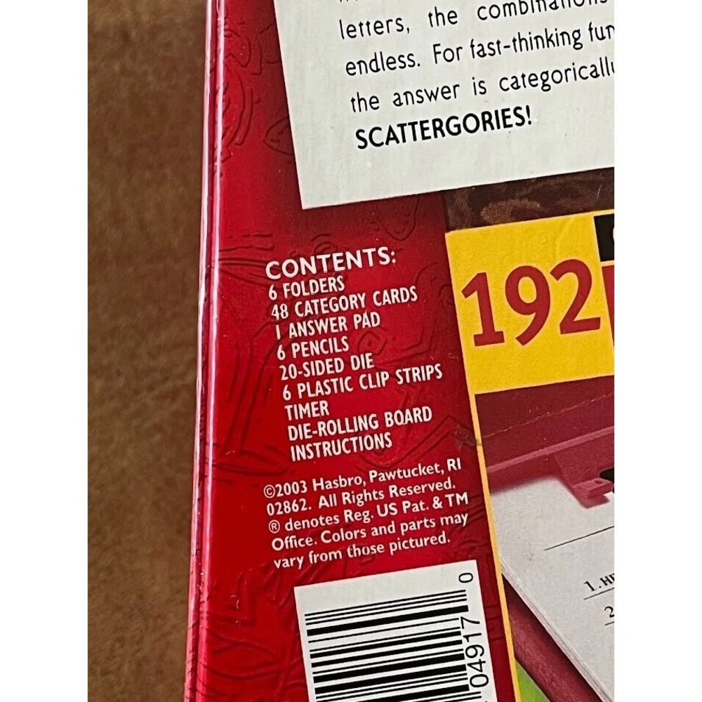 Scattergories 2003 Milton Bradley Board Game New Factory Sealed Electronic Timer - Picture 4 of 4